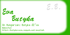 eva butyka business card